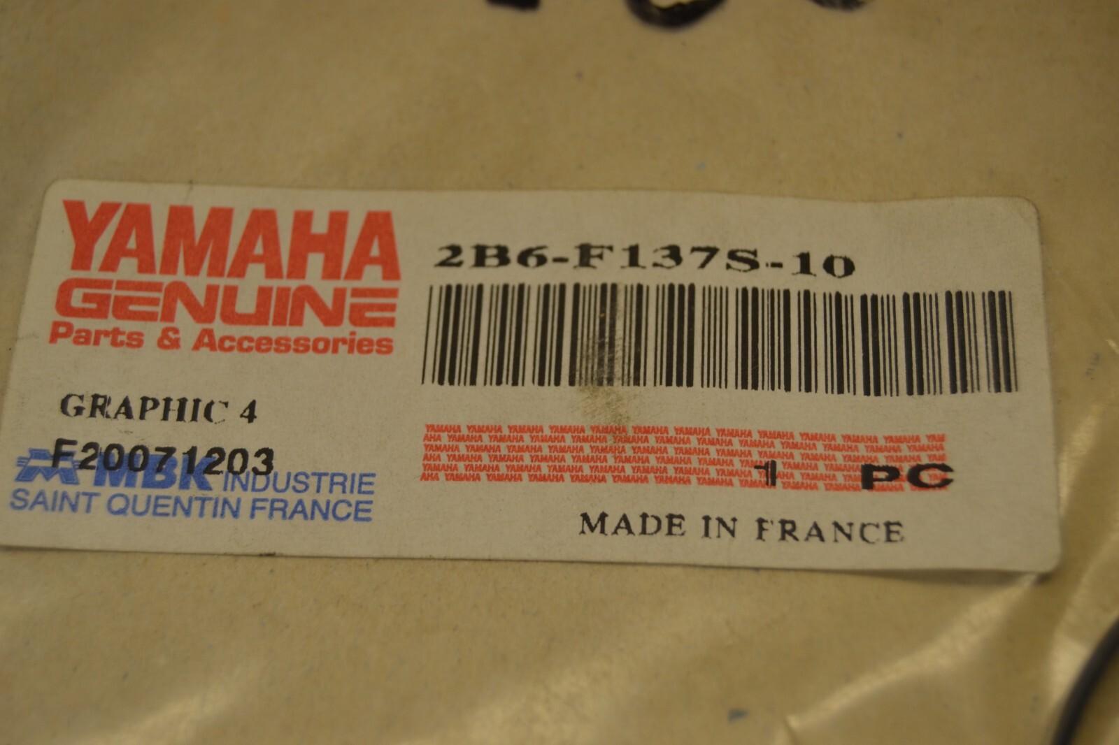 Sticker déco carénage avant MBK Booster Spirit 50 12" 2B6F137S10 – Image 5