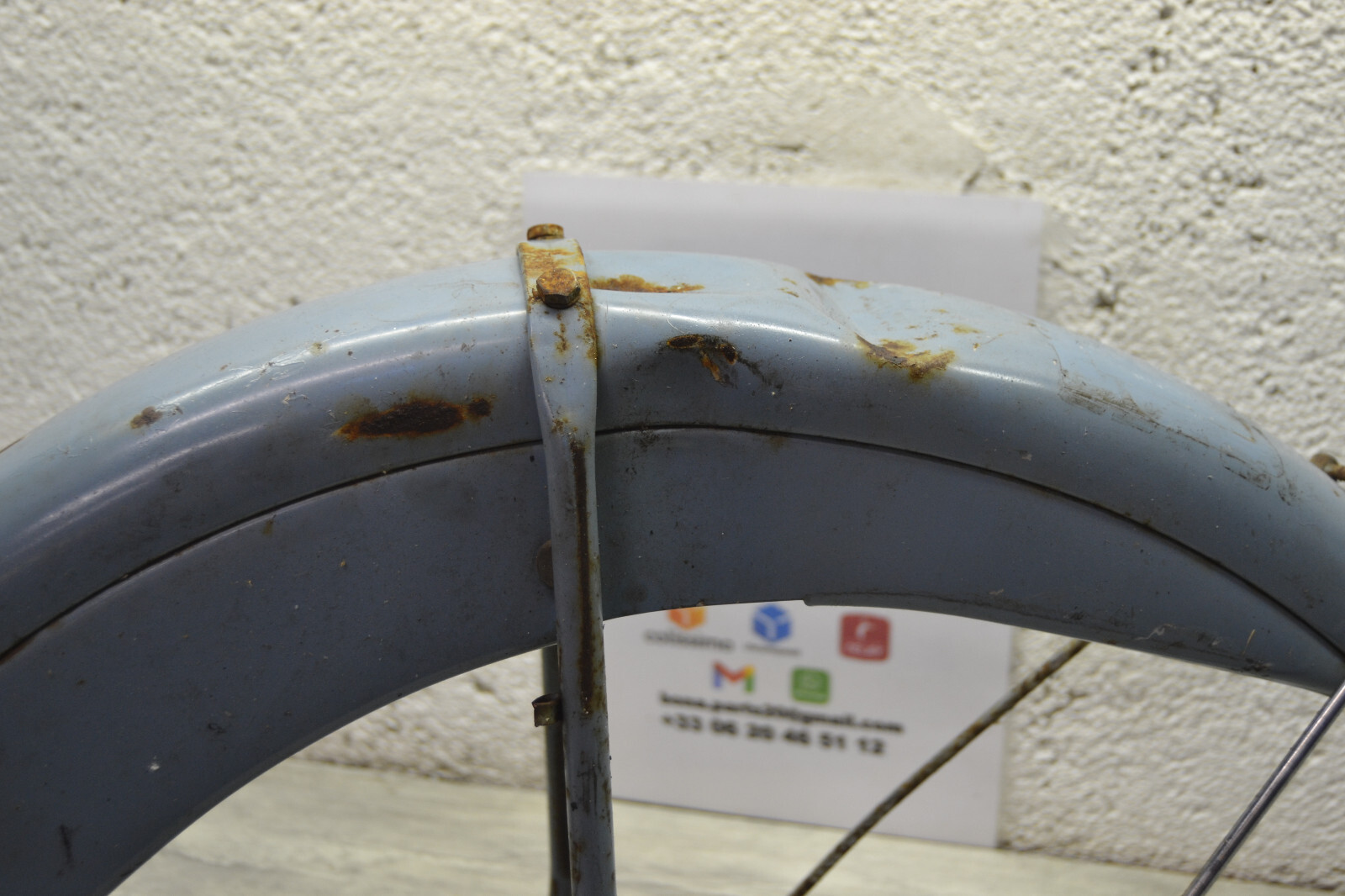 Garde boue avant Mobylette Motobécane Motobecane AV88 Bleu youngtimer – Image 13