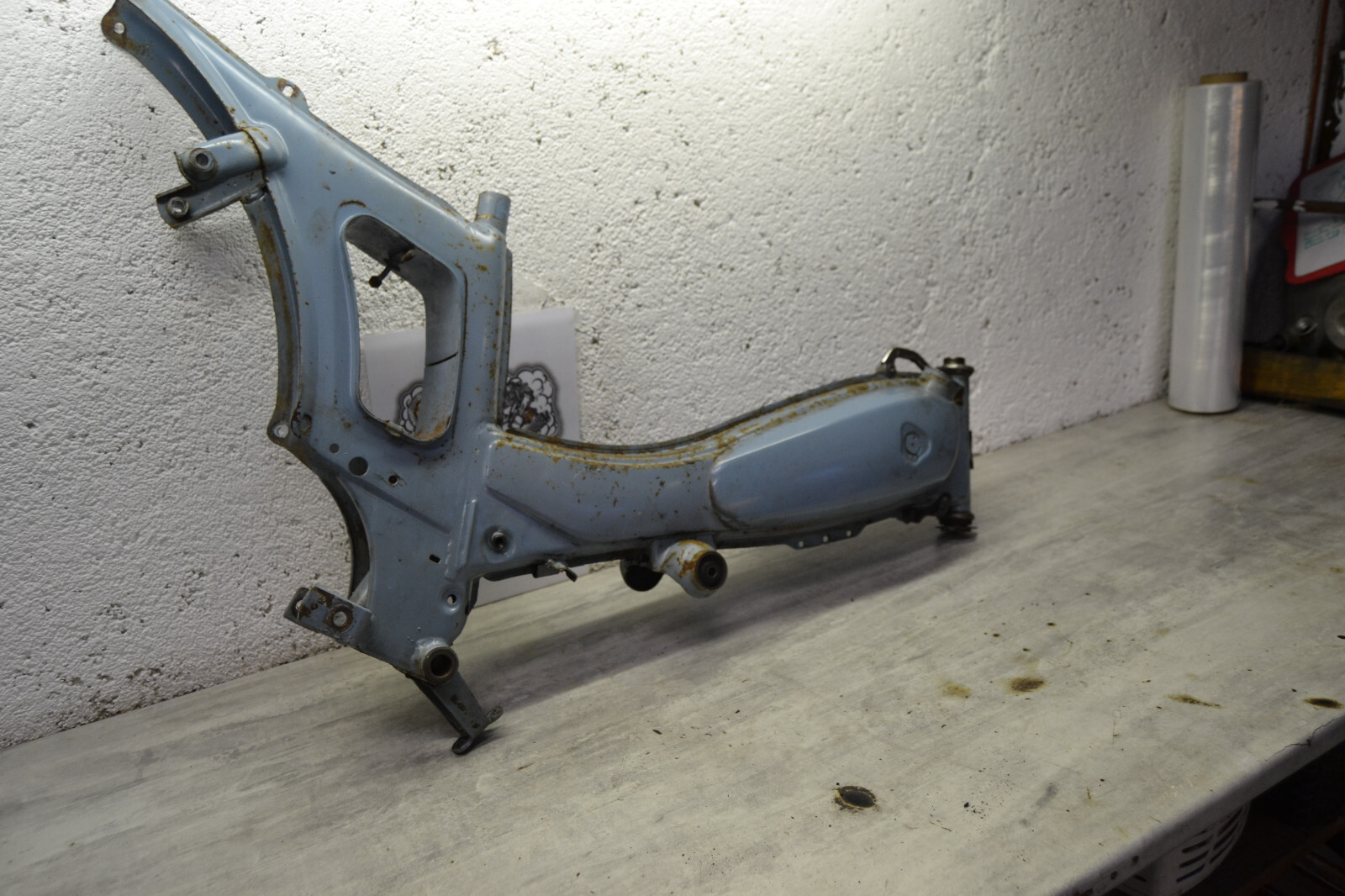 Cadre Mobylette Motobécane Motobecane AV88 bleu youngtimer frame telaio – Image 11