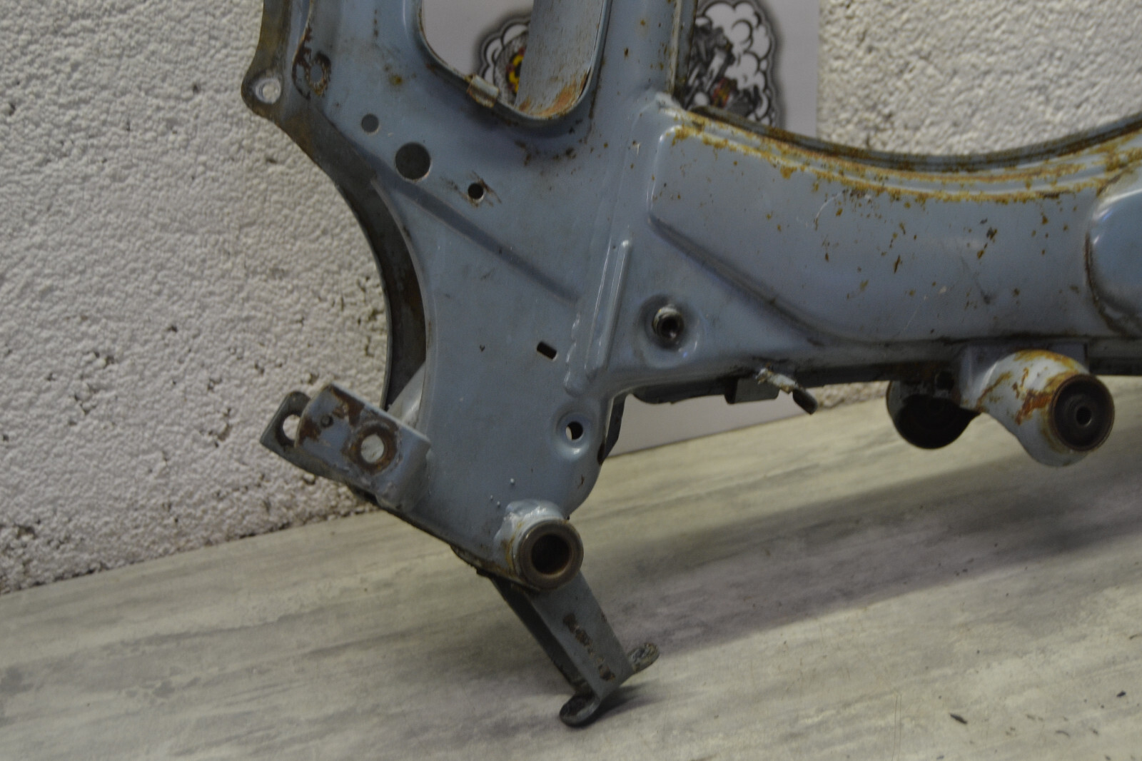 Cadre Mobylette Motobécane Motobecane AV88 bleu youngtimer frame telaio – Image 13