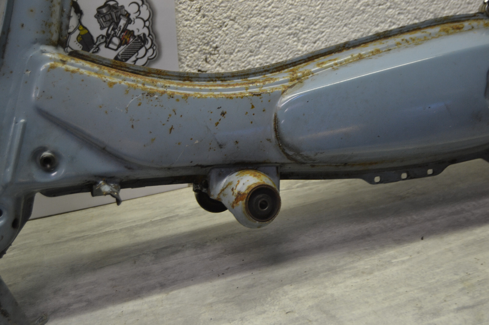 Cadre Mobylette Motobécane Motobecane AV88 bleu youngtimer frame telaio – Image 14