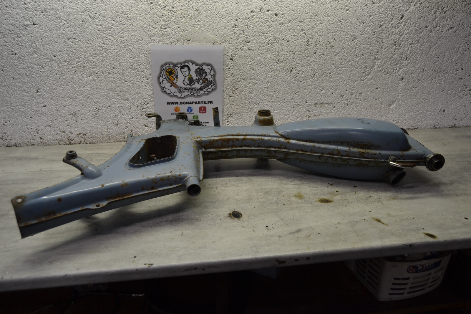 Cadre Mobylette Motobécane Motobecane AV88 bleu youngtimer frame telaio – Image 19