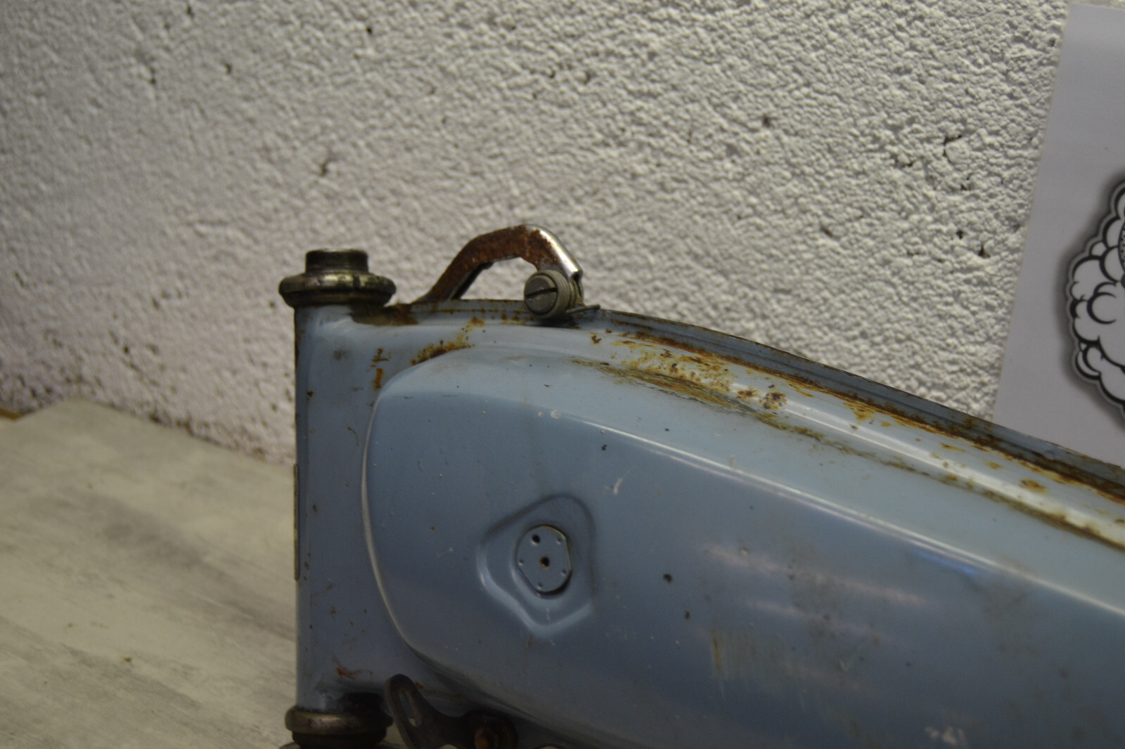 Cadre Mobylette Motobécane Motobecane AV88 bleu youngtimer frame telaio – Image 9