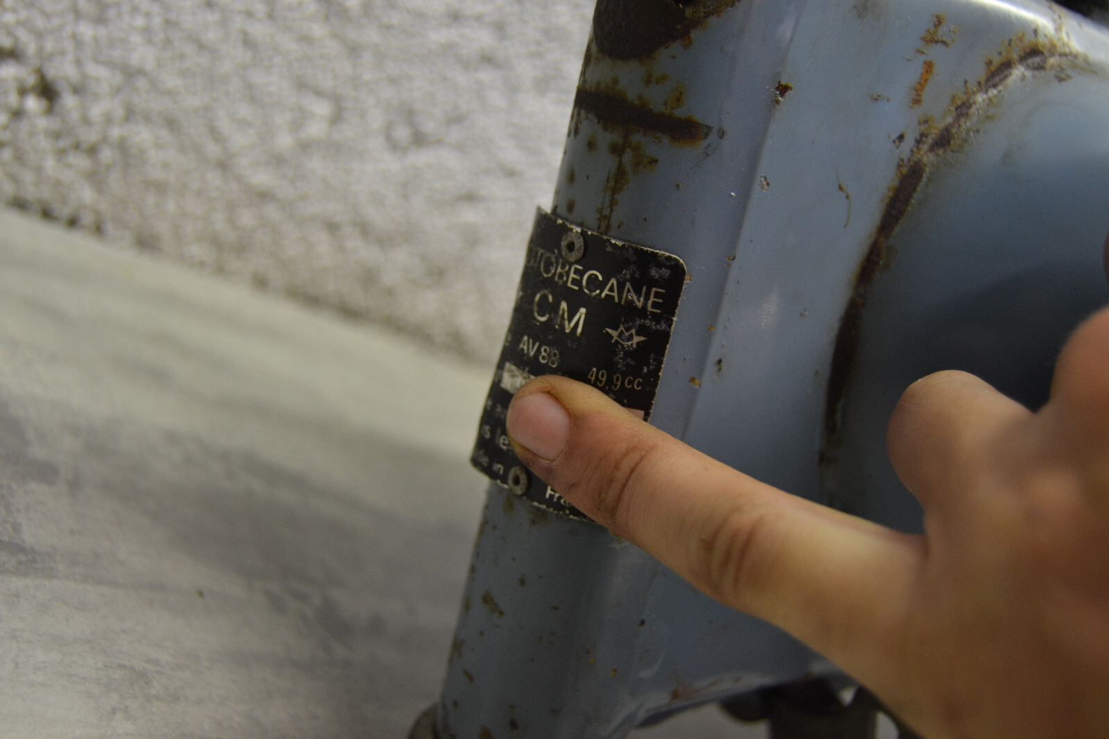 Cadre Mobylette Motobécane Motobecane AV88 bleu youngtimer frame telaio – Image 10