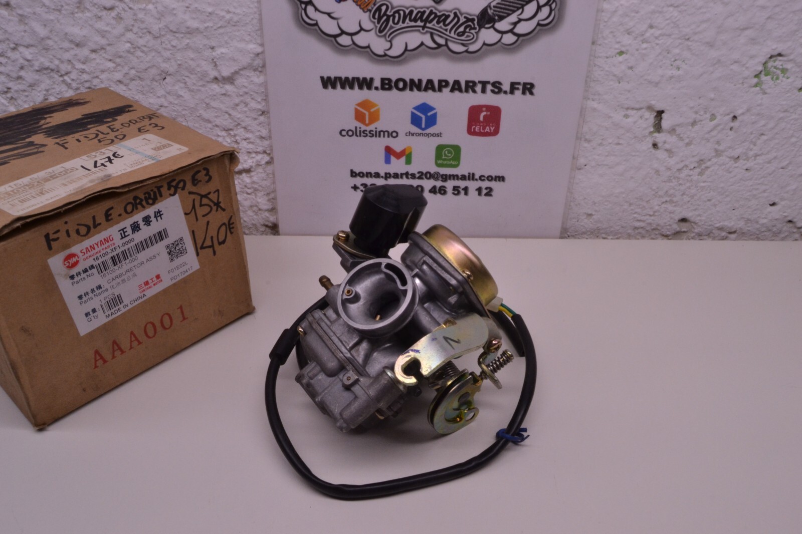 Carburateur SYM Fiddle Orbit 50 euro3 16100-xf1-0000