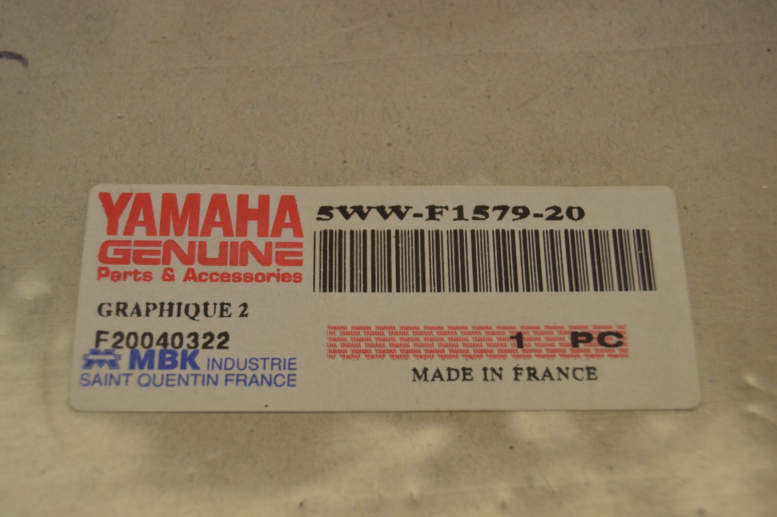 Sticker déco carénage avant MBK Booster Spirit 50 2004 5WWF157920 – Image 7