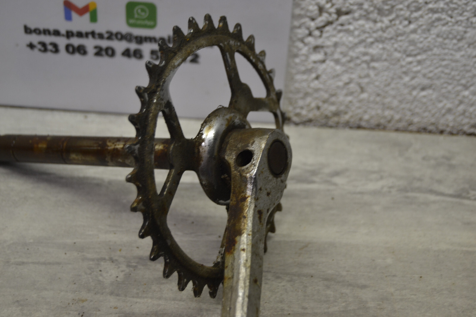 Pédalier axe droit pignon Mobylette Motobécane Motobecane AV88 Bleu youngtimer – Image 4